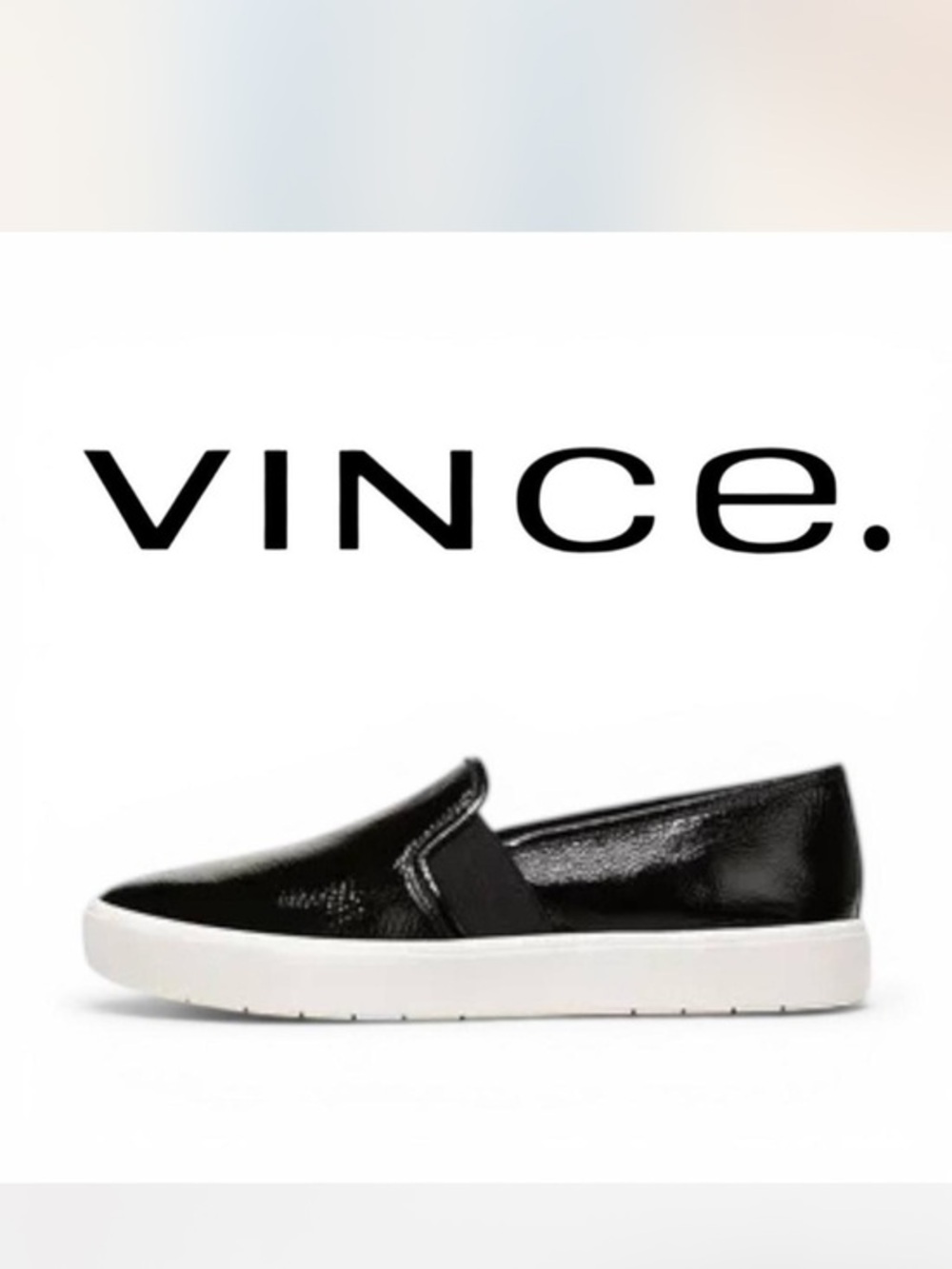 Vince Black Patent Leather Slip On